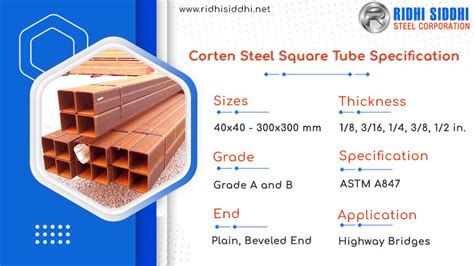 corten steel box section uk|corten square tube.